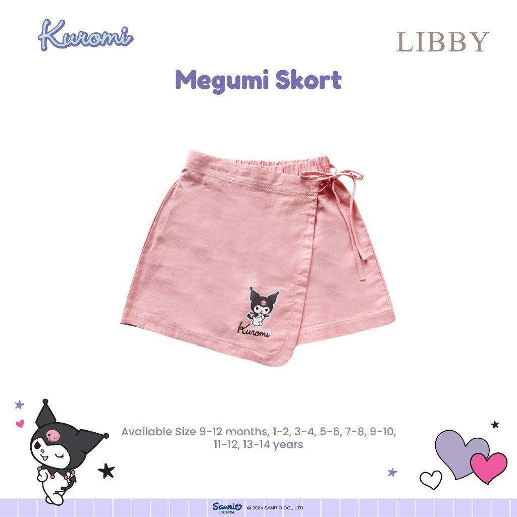LIBBY Sanrio Megumi Skort Anak Perempuan Kuromi Cinnamoroll 9 Bulan - 4 Tahun (1 PCS) Rok Celana