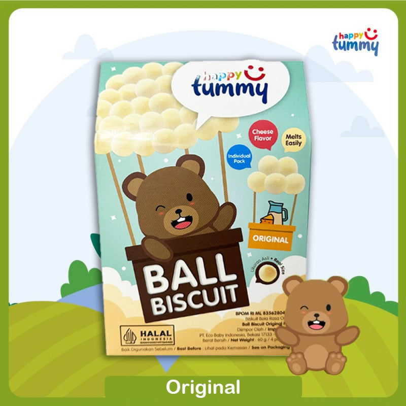 Happy Tummy Ball Biscuit Snack Anak 1 - 3 tahun 60g