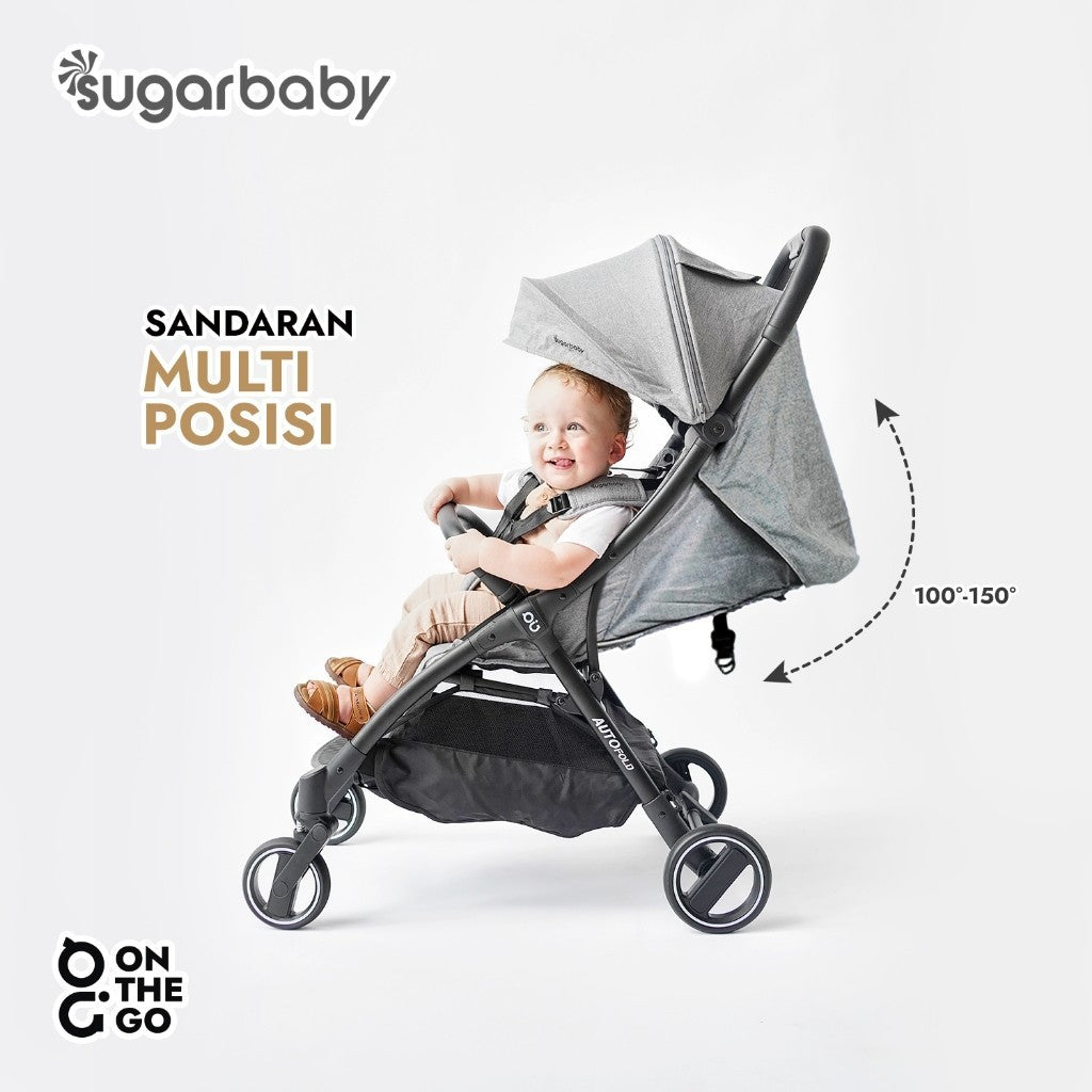 Sugarbaby Stroller On The Go Kereta Dorong Bayi / Stroller Bayi / Stroller AutoFold BPA Free Compact Cabin Size