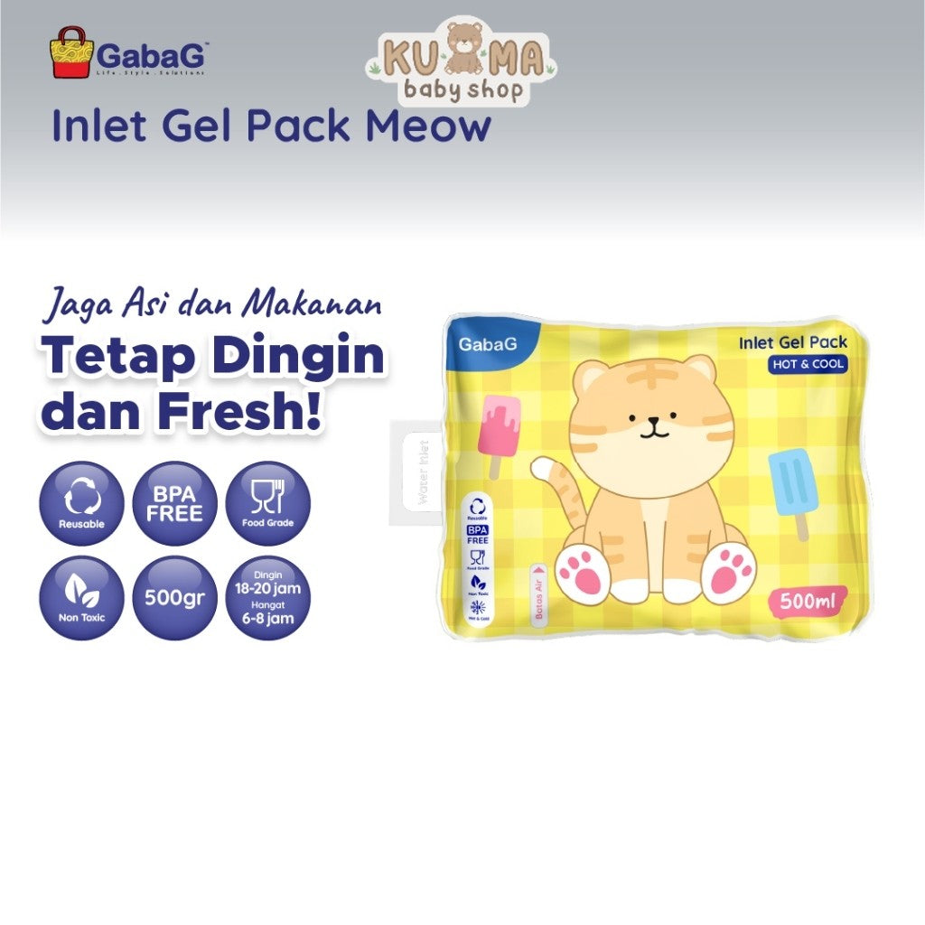 GabaG - Hot/Ice Gel 500 gram Meow | Pendingin Asi | Ice gel Pack