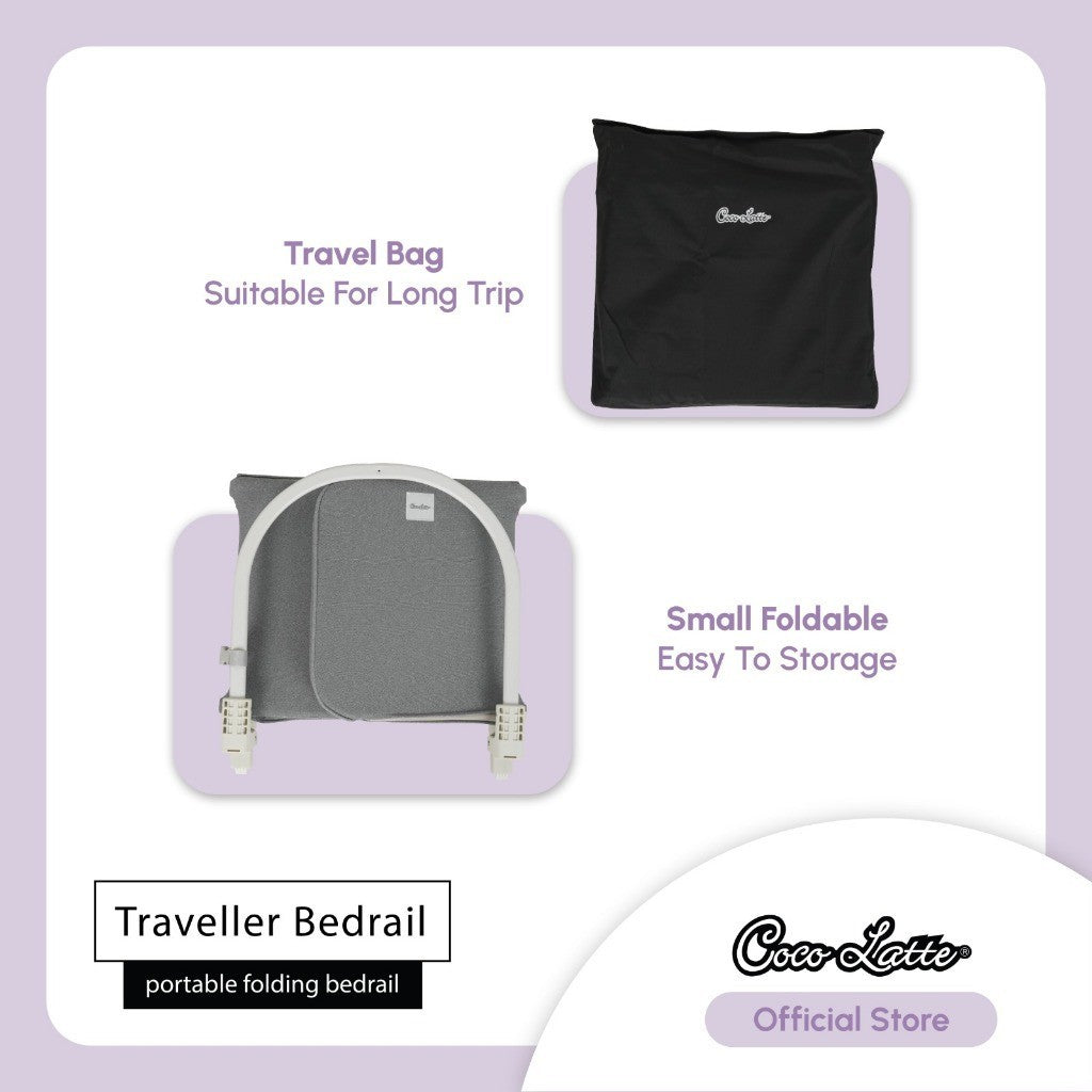 COCOLATTE Traveller Bedrail Pengaman Ranjang Foldable Hotel Kasur Bed Rail Portable 1 sisi