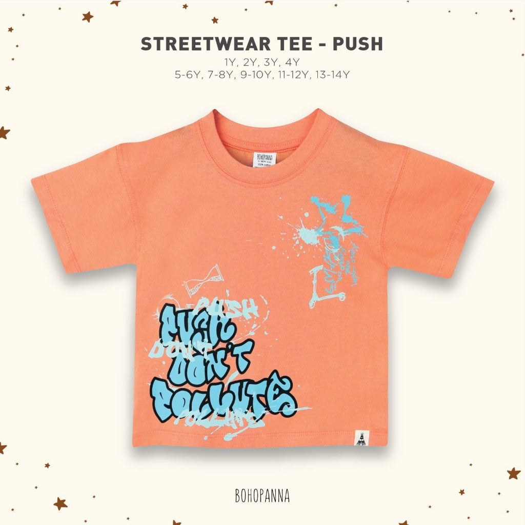 BOHOPANNA - STREETWEAR TEE - KAOS ANAK LAKI LAKI