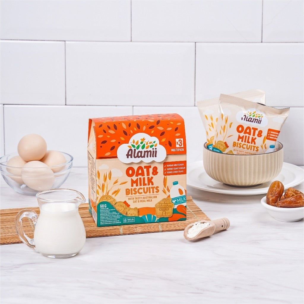 ALAMII MULTIGRAIN BISCUITS 1 TAHUN 60 G Biskuit Anak Bebas Lemak trans Sumber Serat