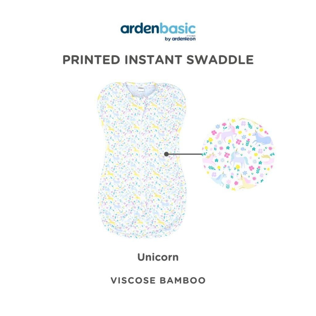 ARDENLEON ArdenBasic Printed Instant Swaddle Bedong Bayi