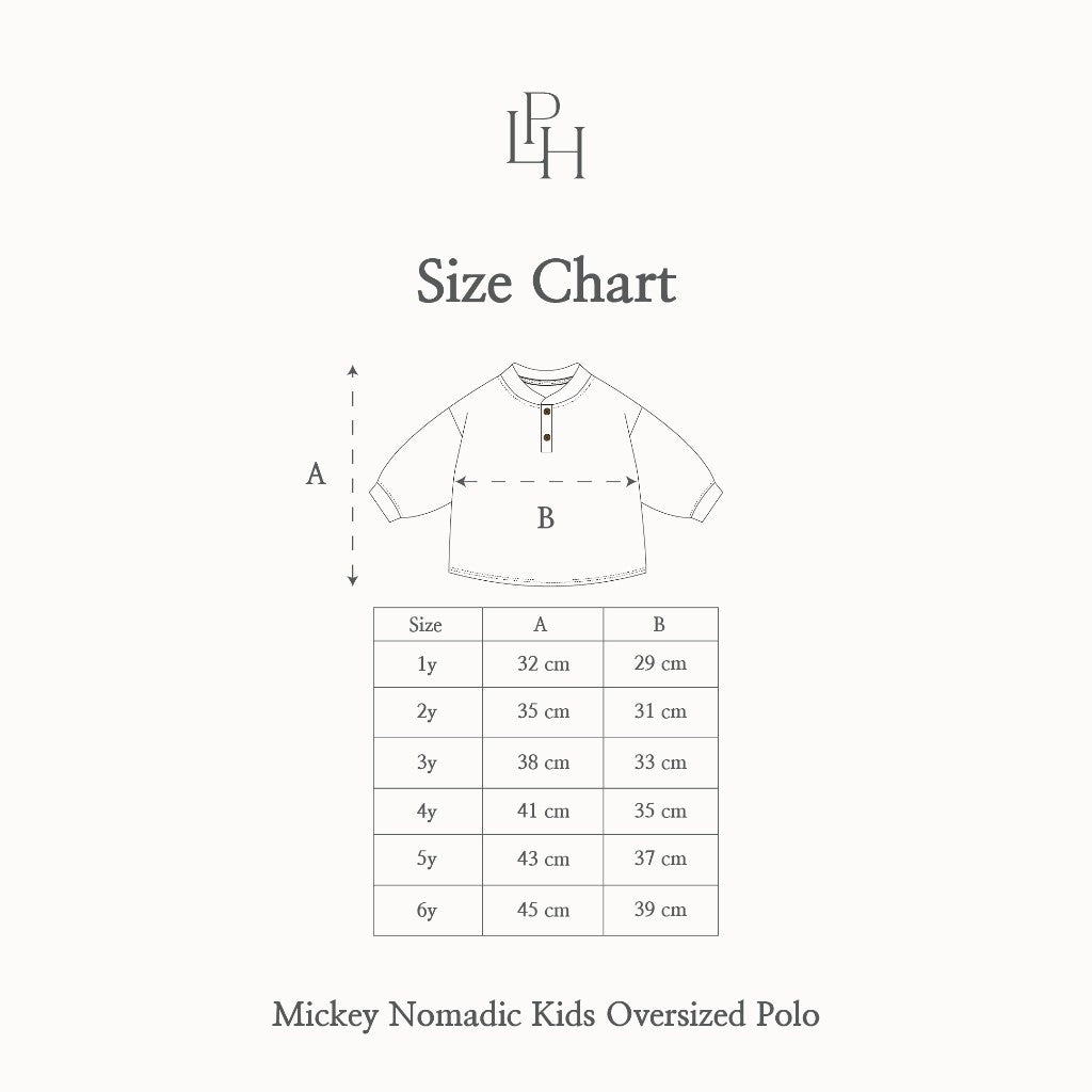 Little Palmerhaus - Mickey Nomadic Kids Oversized Polo (Baju Polo Anak Lengan Panjang)