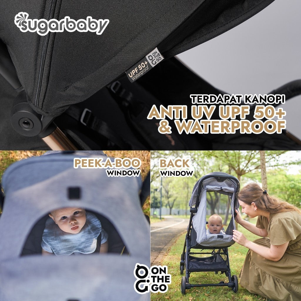 Sugarbaby Stroller On The Go Kereta Dorong Bayi / Stroller Bayi / Stroller AutoFold BPA Free Compact Cabin Size