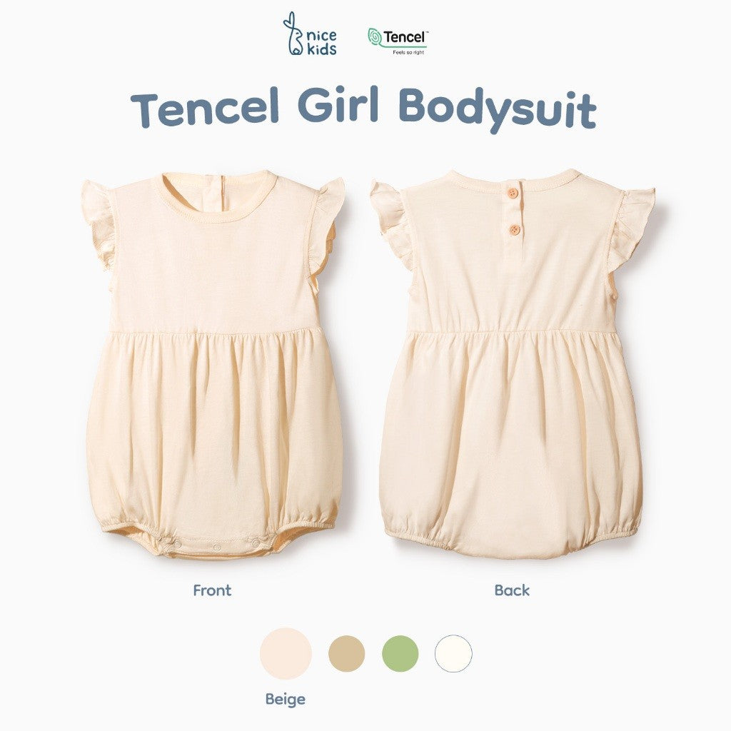 Nice Kids - Tencel Bodysuit Girl Premium Jumper Bayi Perempuan New Born (0 Bulan-12 Bulan)