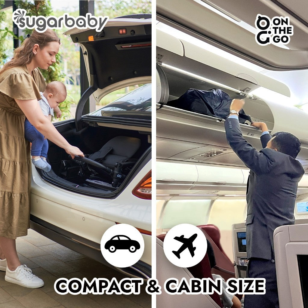 Sugarbaby Stroller On The Go Kereta Dorong Bayi / Stroller Bayi / Stroller AutoFold BPA Free Compact Cabin Size