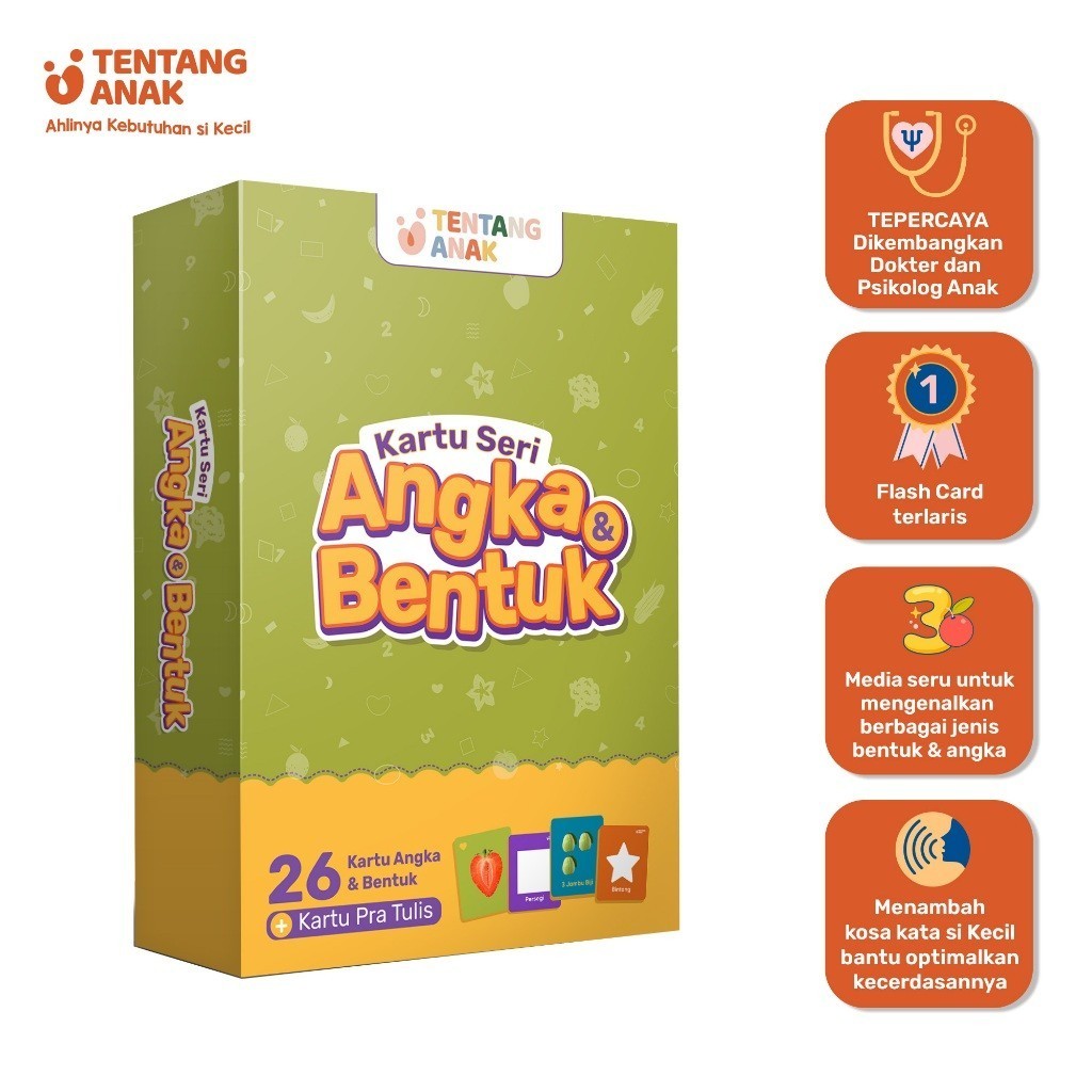 Tentang Anak - Flashcard Apa yang Aku Rasa, Huruf & Angka | Mainan Edukasi Anak