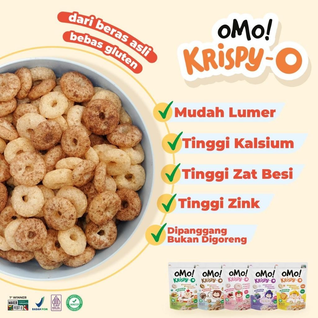 OMO! Krispy - O Snack bayi / snack bayi sehat / glutenfree / puff bayi / cemilan bayi no pengawet cemilan mpasi / snack mpasi
