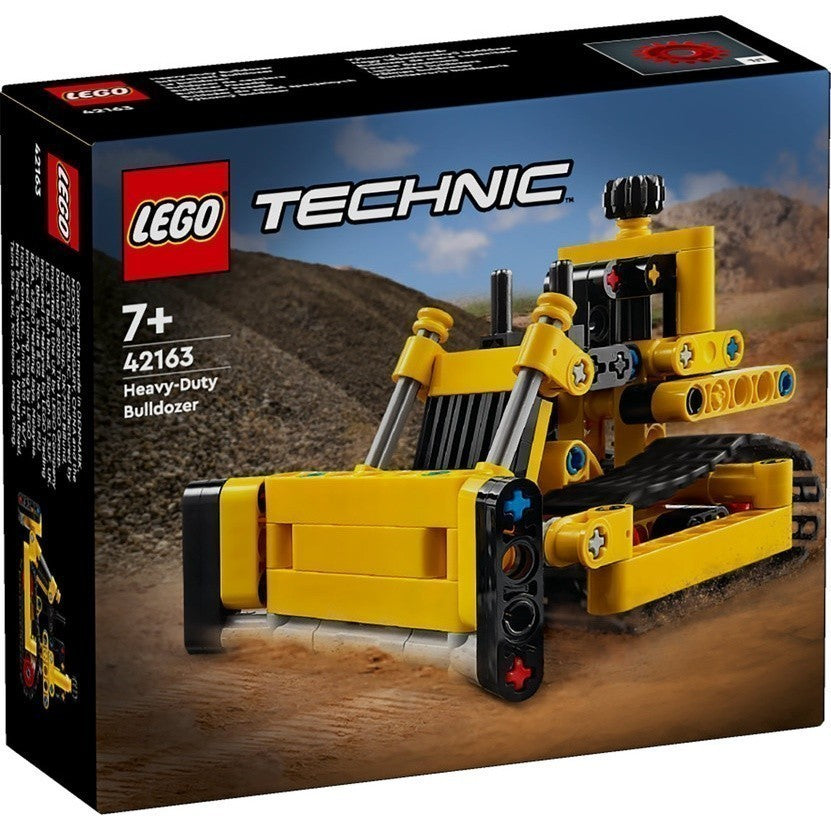 LEGO Technic 42163 Heavy-Duty Bulldozer Set (195 Pieces) Mainan Balok (7 Tahun+)