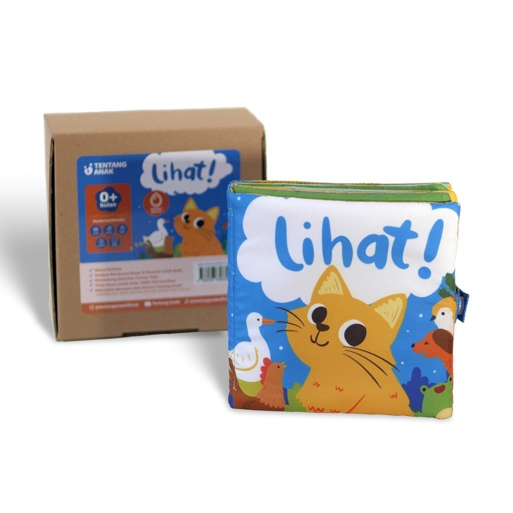 Tentang Anak - oft Book Horeee! & Lihat! l Buku Tummy Time Bergambar (0-6 Bulan)