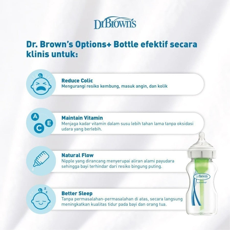 Dr. Brown's Dr Browns PPSU Wide Neck Options+ Bottle 150ml & 270ml NEW MOTIF