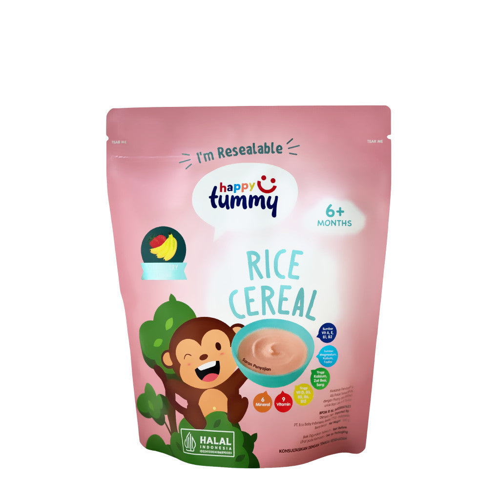 Happy tummy Rice Cereal Rice porridge bubur bayi Non MSG Bubur Bayi Bubur Sehat Penambah NAfsu Makan Cemilan Mpasi BB Booster bubur penambah Berat Badan Tanpa Pengawet Tanpa MSG mpasi instant