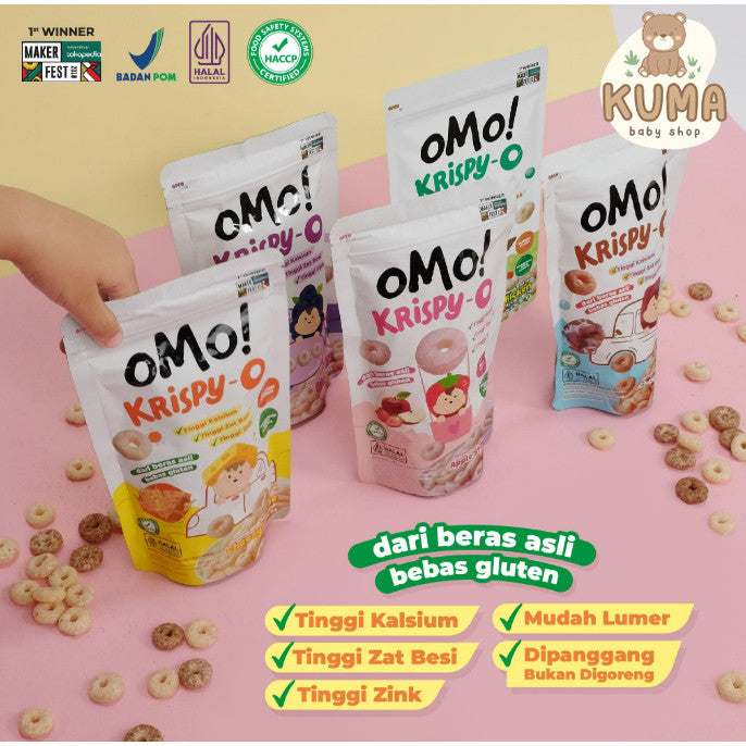 OMO! Krispy - O Snack bayi / snack bayi sehat / glutenfree / puff bayi / cemilan bayi no pengawet cemilan mpasi / snack mpasi