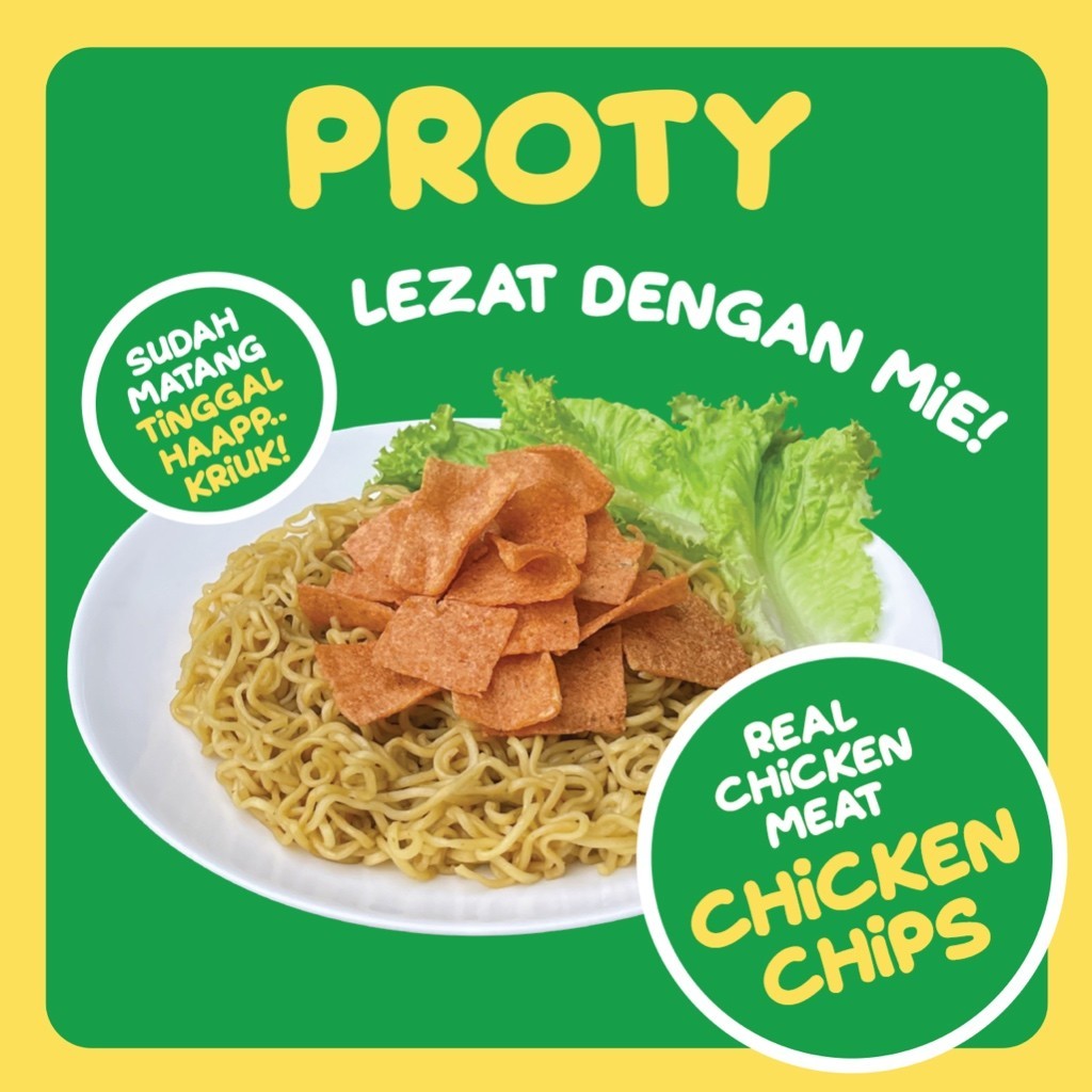 PROTY Chicken Chips Rumput Laut Seaweed (1 pcs) - Keripik Daging Ayam - Snack Cemilan Tinggi Protein