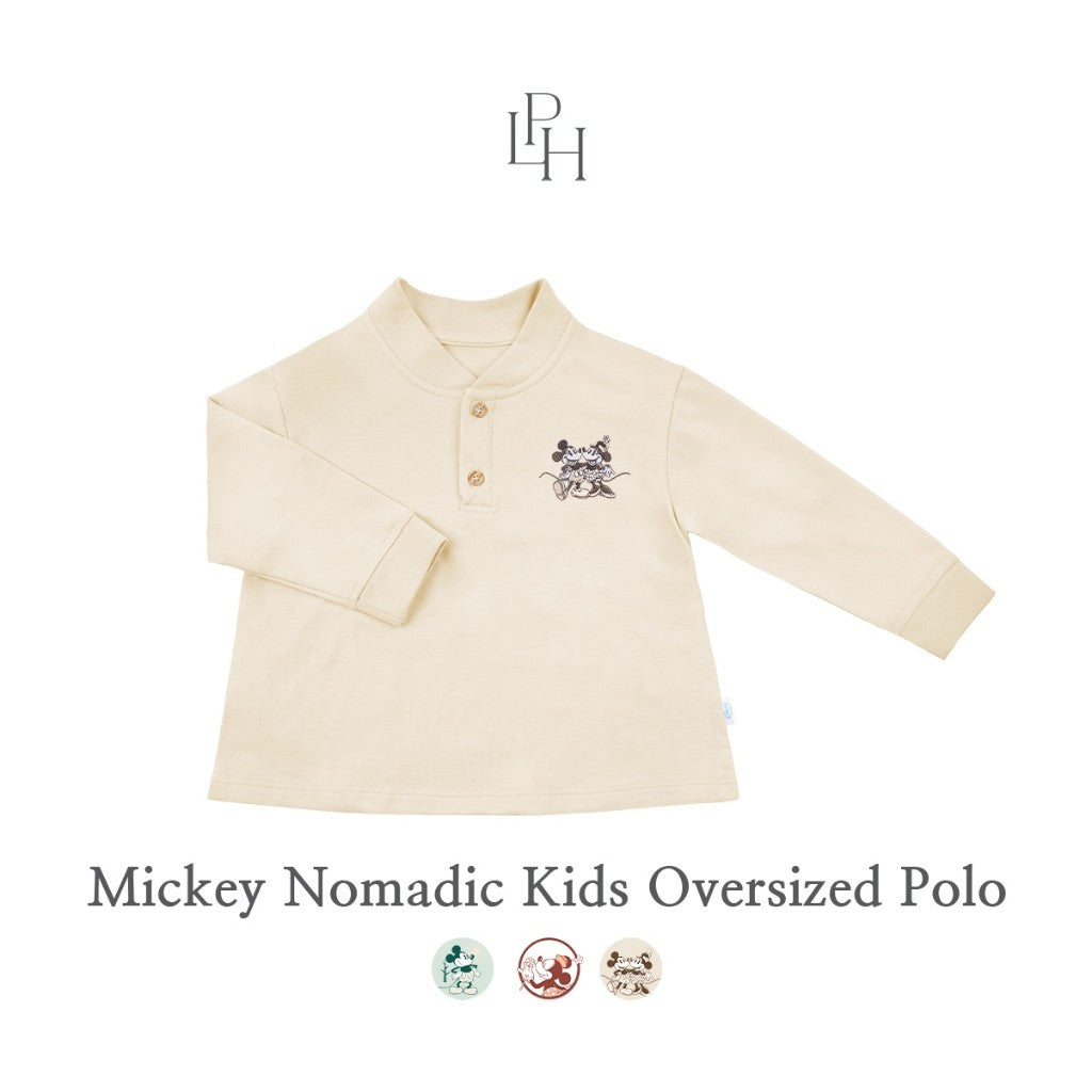 Little Palmerhaus - Mickey Nomadic Kids Oversized Polo (Baju Polo Anak Lengan Panjang)