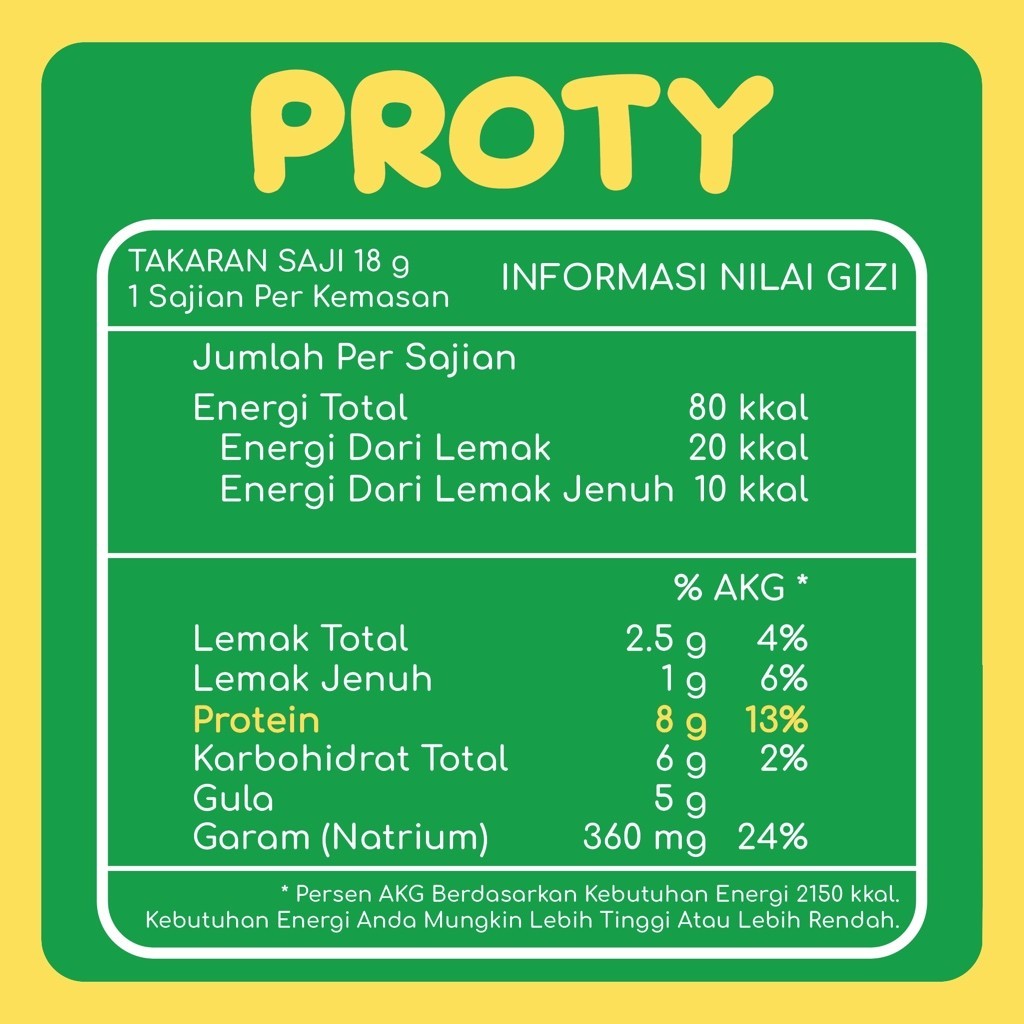 PROTY Chicken Chips Rumput Laut Seaweed (1 pcs) - Keripik Daging Ayam - Snack Cemilan Tinggi Protein
