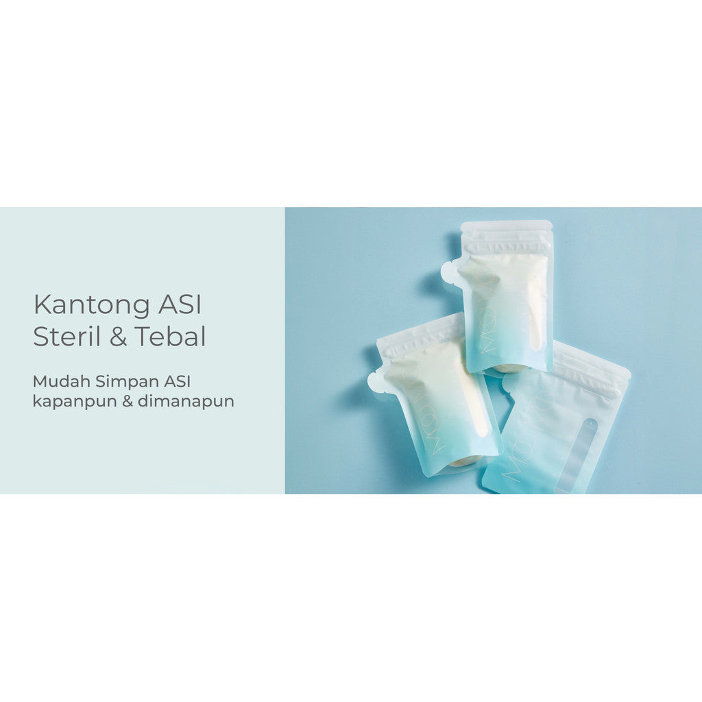 MOOIMOM Kantong ASI 100ml Double Zipper | Breastmilk Storage Bags 30pcs (30pcs) Perlengkapan bayi