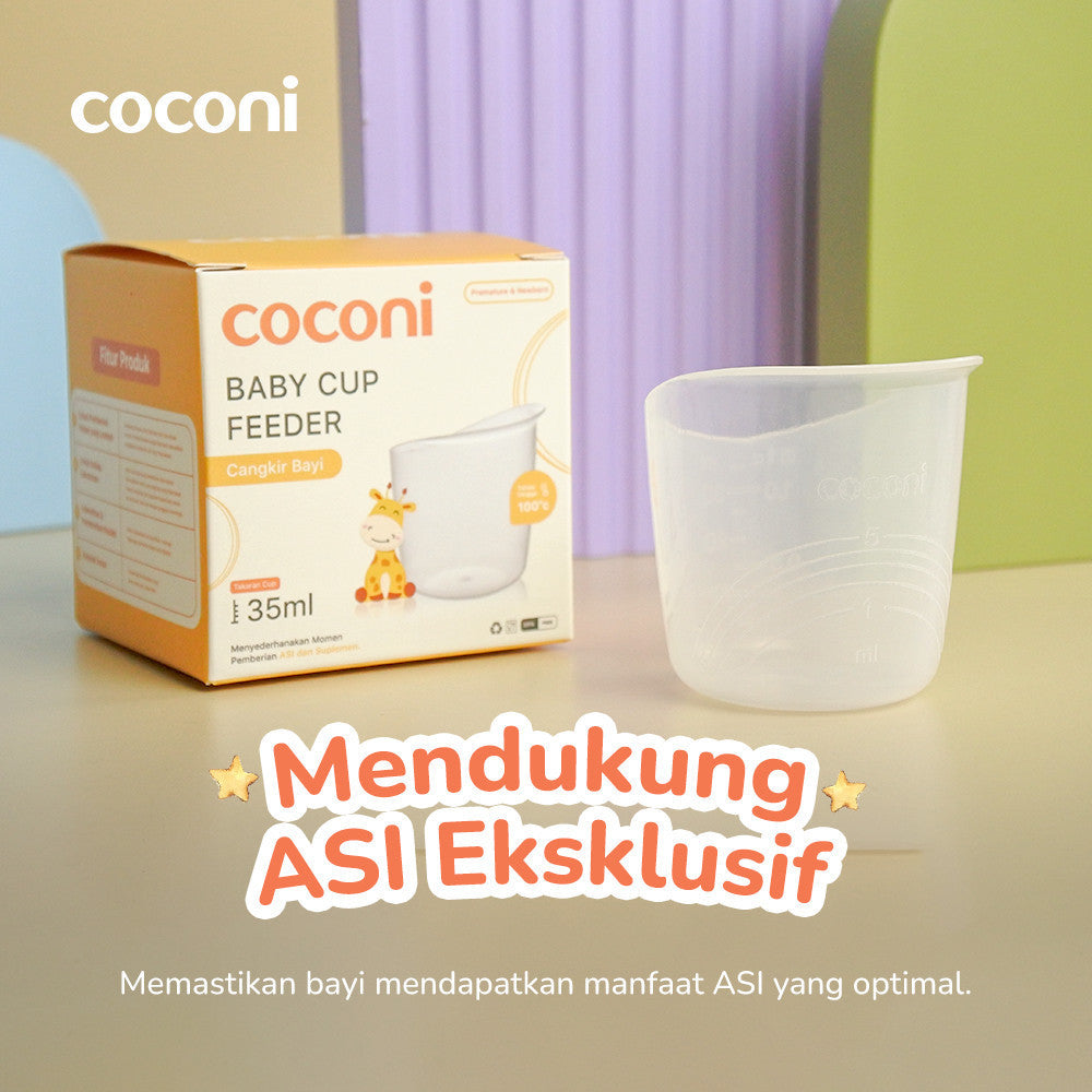COCONI Newborn Baby Cup Feeder | Gelas Pemberi Asi Pada Bayi Baru Lahir | Gelas Kecil Anak Bayi