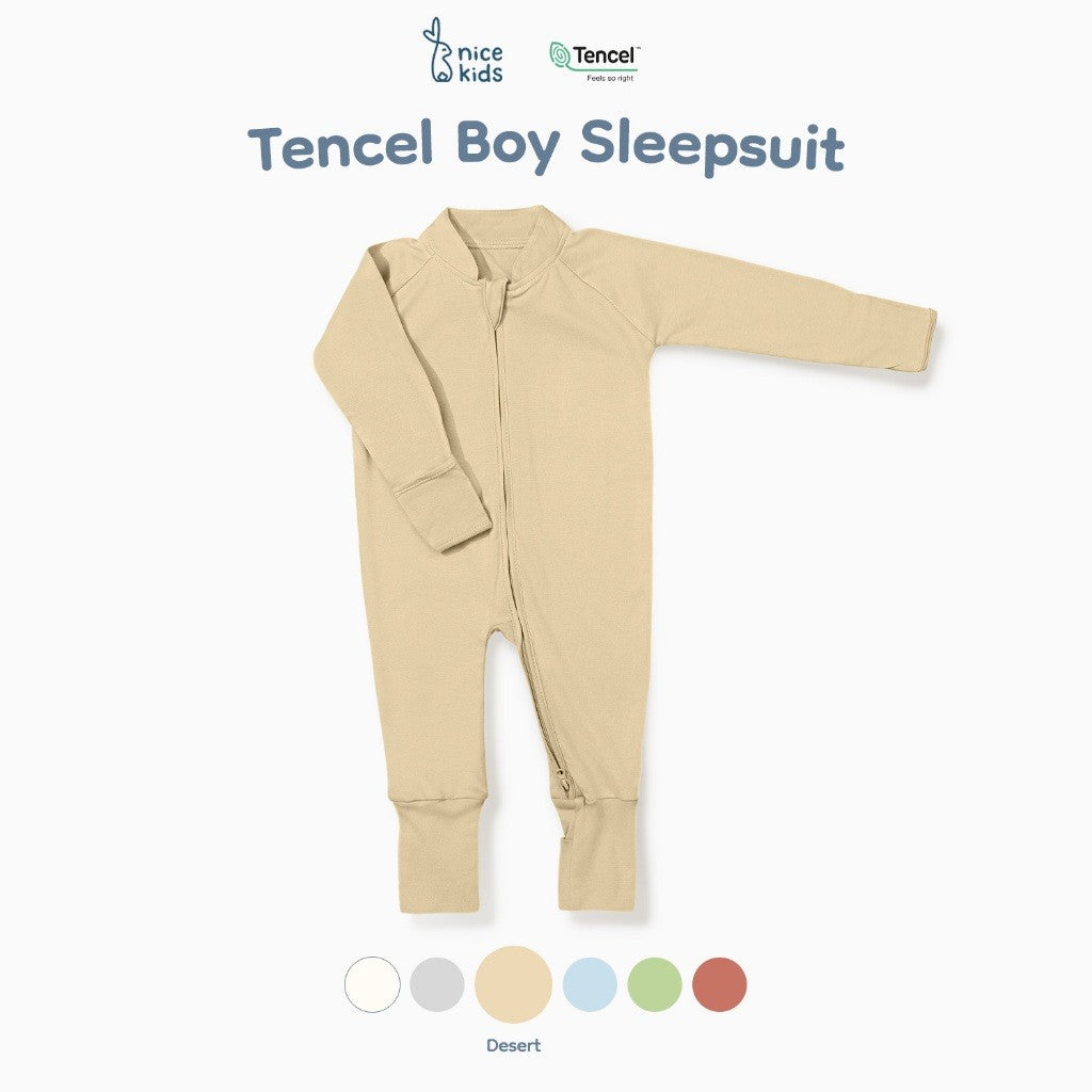 Nice Kids - Tencel Sleepsuit Boy Jumper Baby Baju Tidur Bayi Laki-Laki (0 Bulan-2 Tahun)