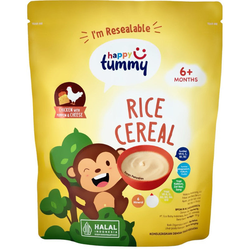 Happy tummy Rice Cereal Rice porridge bubur bayi Non MSG Bubur Bayi Bubur Sehat Penambah NAfsu Makan Cemilan Mpasi BB Booster bubur penambah Berat Badan Tanpa Pengawet Tanpa MSG mpasi instant