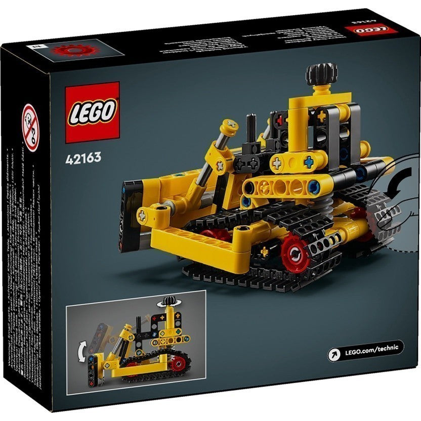 LEGO Technic 42163 Heavy-Duty Bulldozer Set (195 Pieces) Mainan Balok (7 Tahun+)
