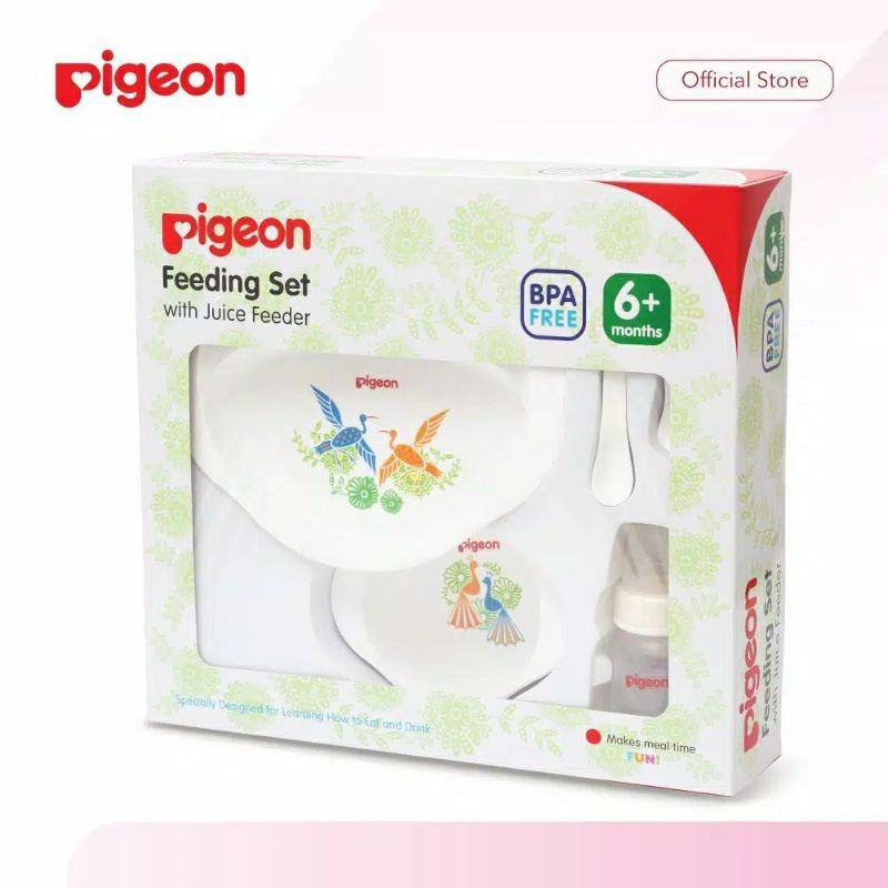 PIGEON Feeding Set With Juice Feeder - Batik