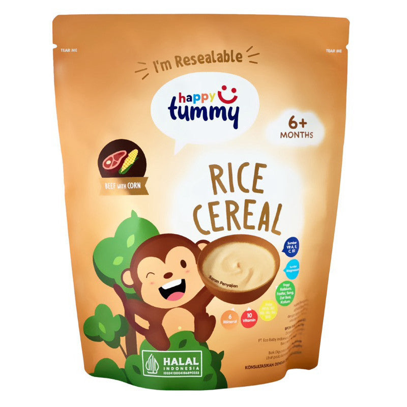 Happy tummy Rice Cereal Rice porridge bubur bayi Non MSG Bubur Bayi Bubur Sehat Penambah NAfsu Makan Cemilan Mpasi BB Booster bubur penambah Berat Badan Tanpa Pengawet Tanpa MSG mpasi instant