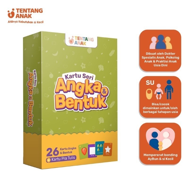 Tentang Anak - Flashcard Apa yang Aku Rasa, Huruf & Angka | Mainan Edukasi Anak