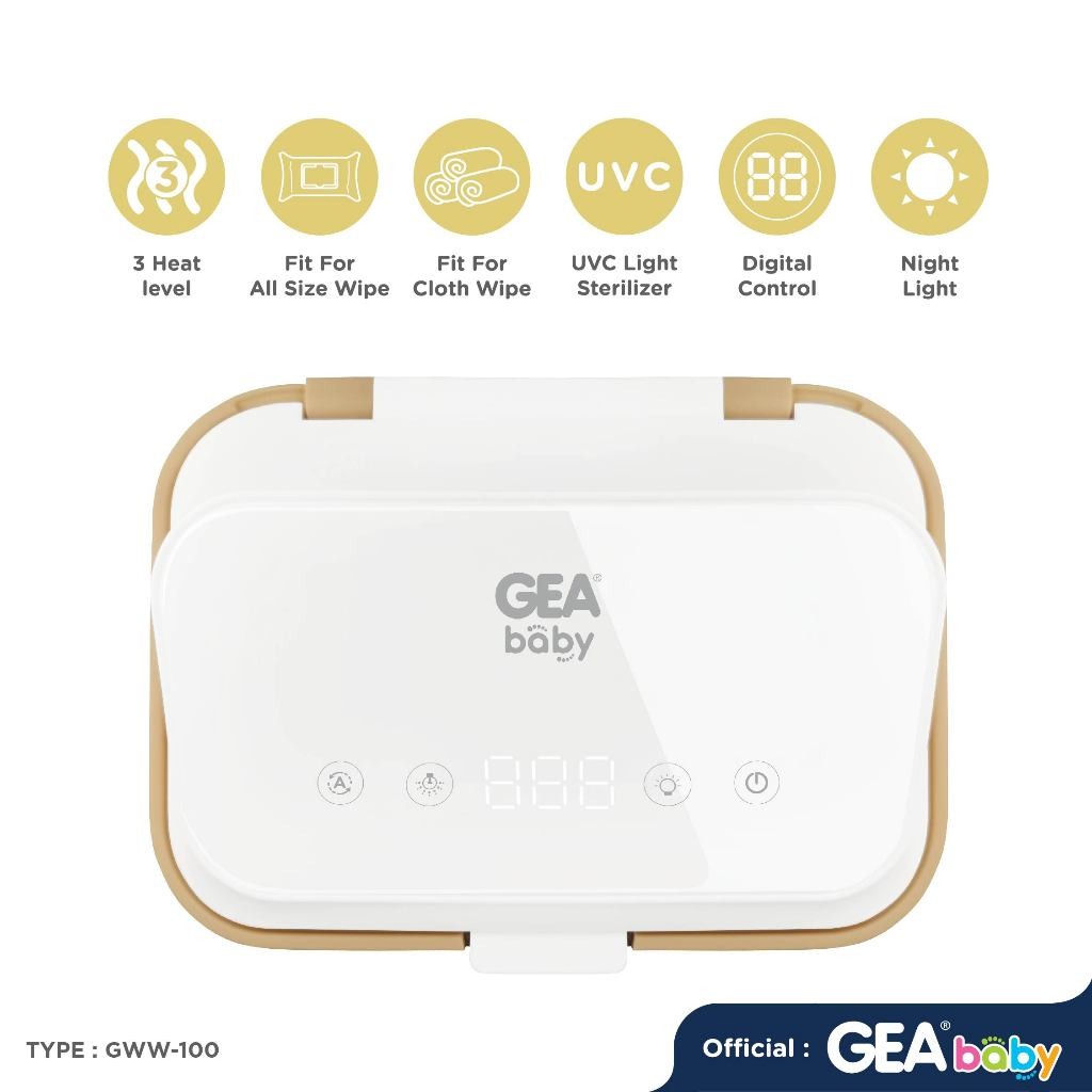GEA BABY Wet Warmer & UV Sterilizer GWW-100 Penghangat Tissue Basah Mini Sterilizer Box