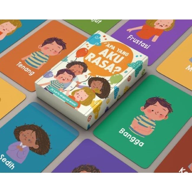 Tentang Anak - Flashcard Apa yang Aku Rasa, Huruf & Angka | Mainan Edukasi Anak