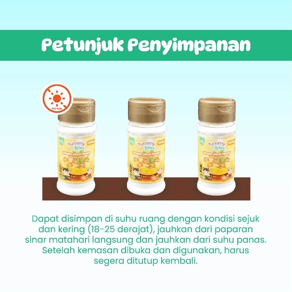 Yummy Bites Cheedar Cheese Powder 50gr/ Bumbu Keju MPASI Bayi