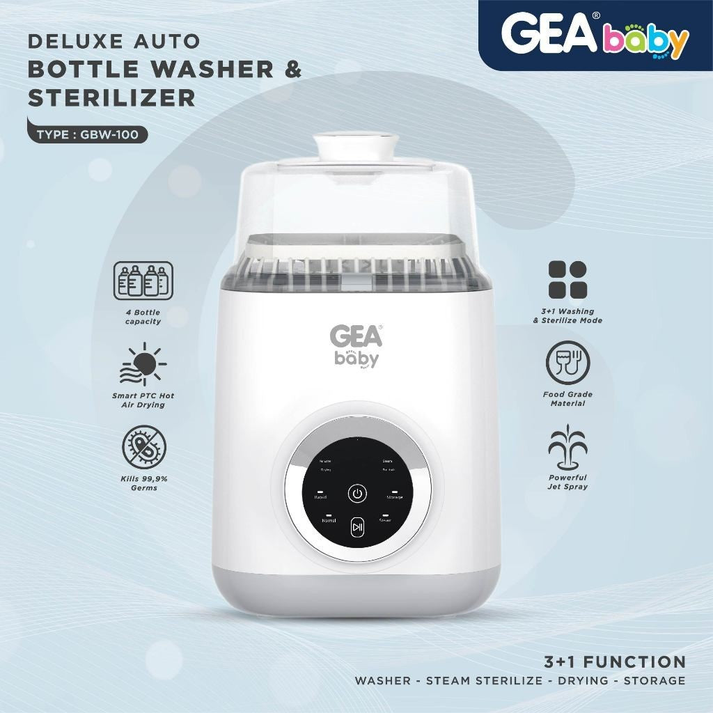 GEA BABY Deluxe Auto Bottle Washer & Sterilizer GBW-100 / Pencuci Botol / Steam Bottle / Sterilizer Dish Dryer / Pengering dan Steril Botol Bayi