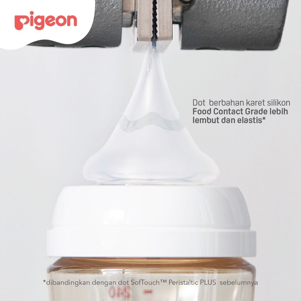 PIGEON SOFTOUCH PLUS NIPPLE 1 PCS BOX S-LL