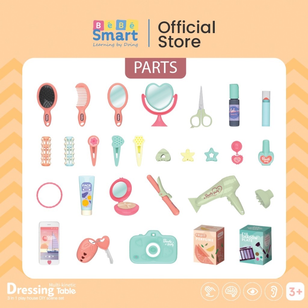 BEBE SMART BEBESMART Ride On Mainan Anak 3 in 1 / Mainan Edukatif / Mainan Dokter / Mainan Makeup / Mainan Dapur