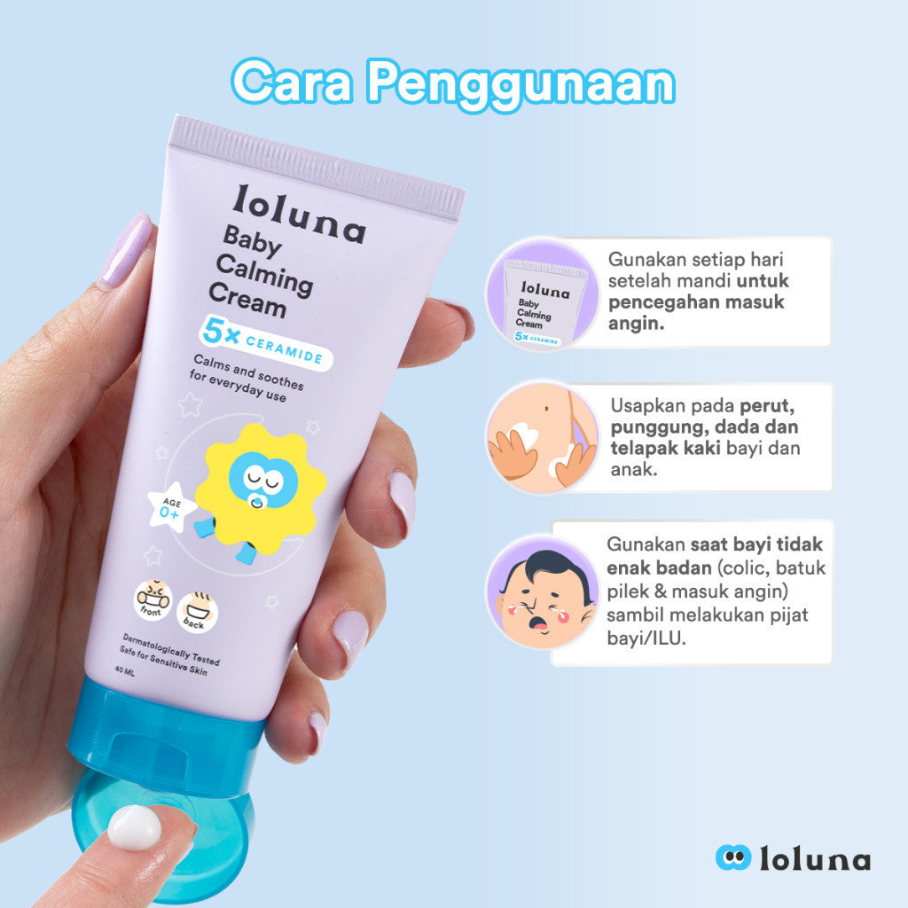 Loluna Baby Calming Cream - Krim Penghangat dan Pereda Kolik Bayi dan Anak