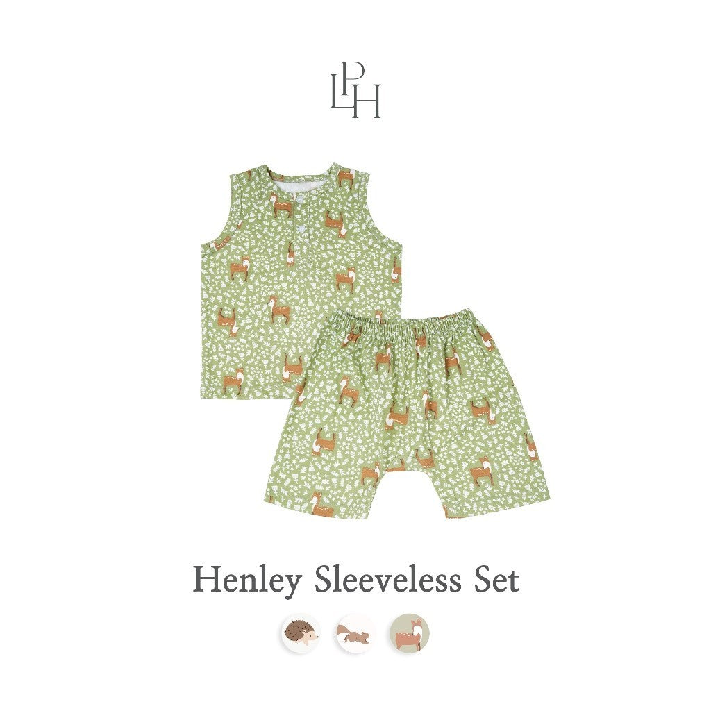 Little Palmerhaus - Little Wear Henley Sleeveless Set 24.0 (Setelan Bayi Lengan Buntung)