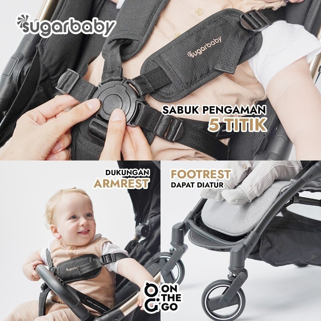 Sugarbaby Stroller On The Go Kereta Dorong Bayi / Stroller Bayi / Stroller AutoFold BPA Free Compact Cabin Size