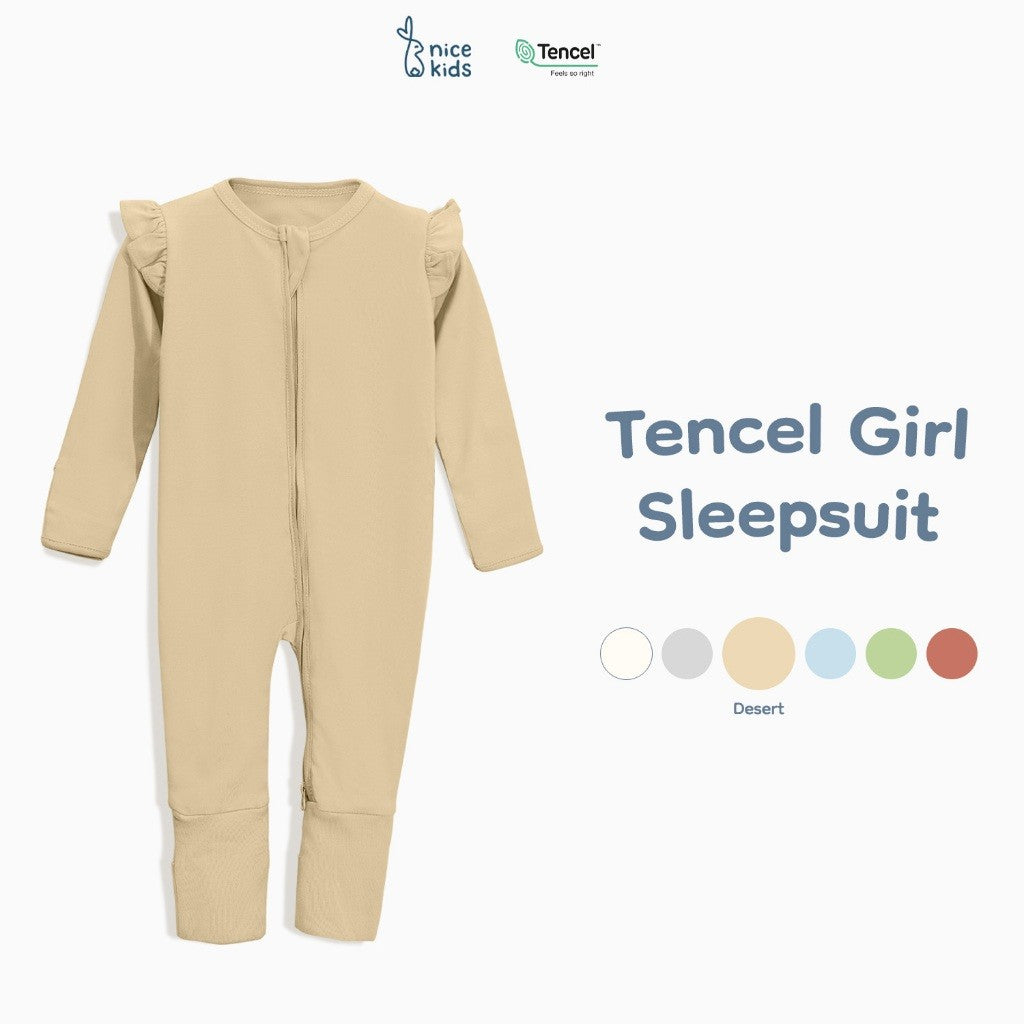 Nice Kids - Tencel Sleepsuit Girl Jumper Baby Baju Tidur Bayi Perempuan (0 Bulan-2 Tahun)