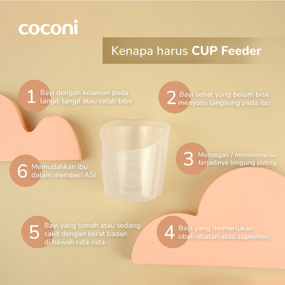 COCONI Newborn Baby Cup Feeder | Gelas Pemberi Asi Pada Bayi Baru Lahir | Gelas Kecil Anak Bayi