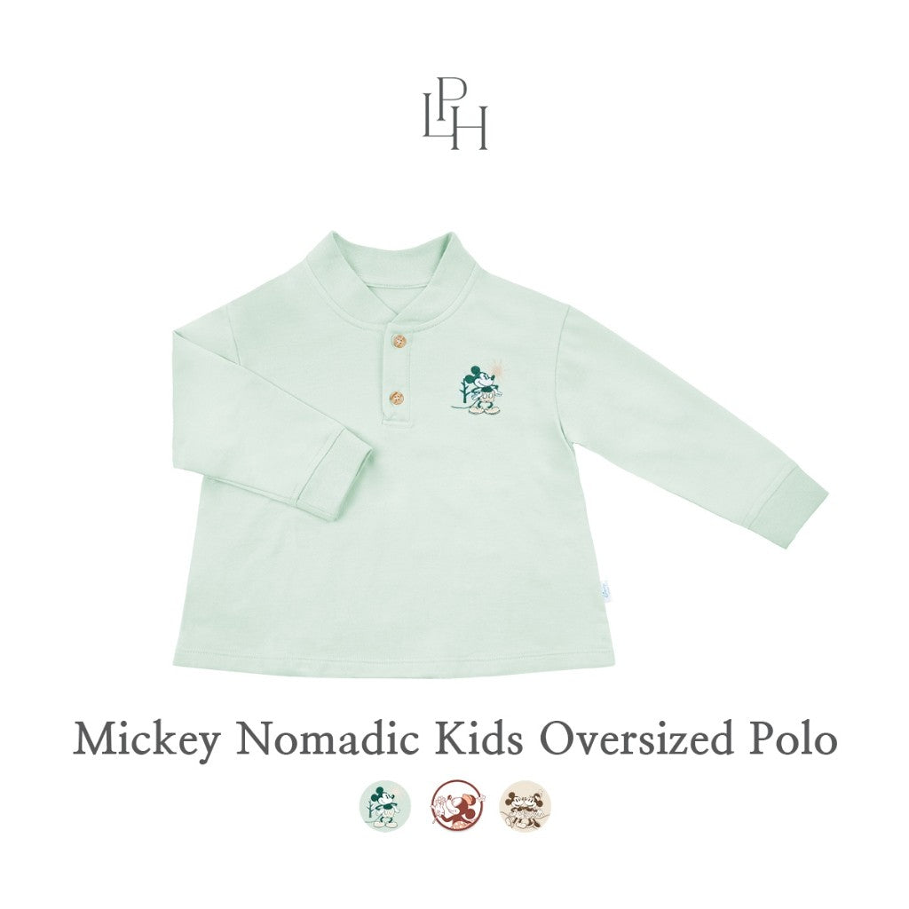 Little Palmerhaus - Mickey Nomadic Kids Oversized Polo (Baju Polo Anak Lengan Panjang)