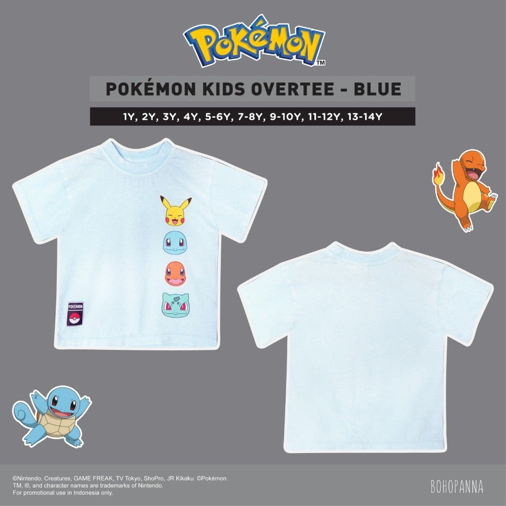 BOHOPANNA | POKÉMON - KIDS OVERTEE - OVERTEE WASHED - ATASAN ANAK