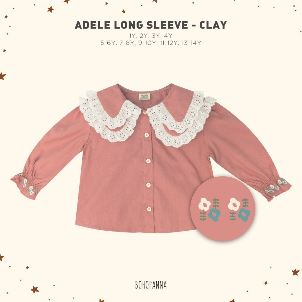 BOHOPANNA - ADELE LONG SLEEVE - ADELLE LONG SLEEVE - Baju Atasan Anak Perempuan