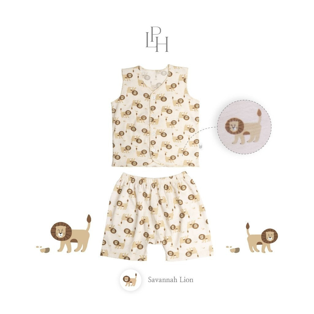 Little Palmerhaus - Little Wear Button Sleeveless Set (Setelan Bayi Lengan Buntung) 30.0