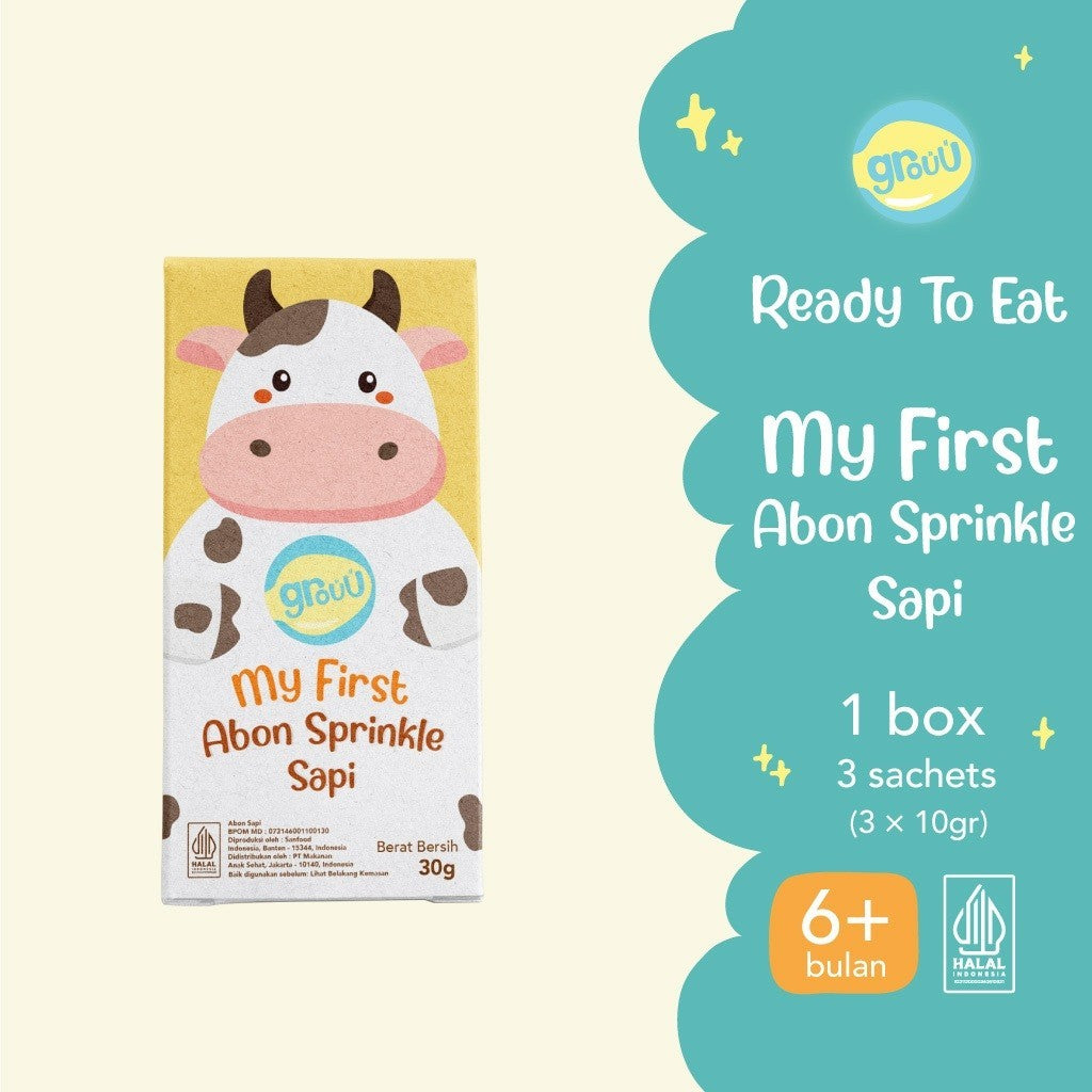 Grouu - Abon Mpasi & Anak (Abon Ayam, Abon Sapi) - BB Booster - NO MSG