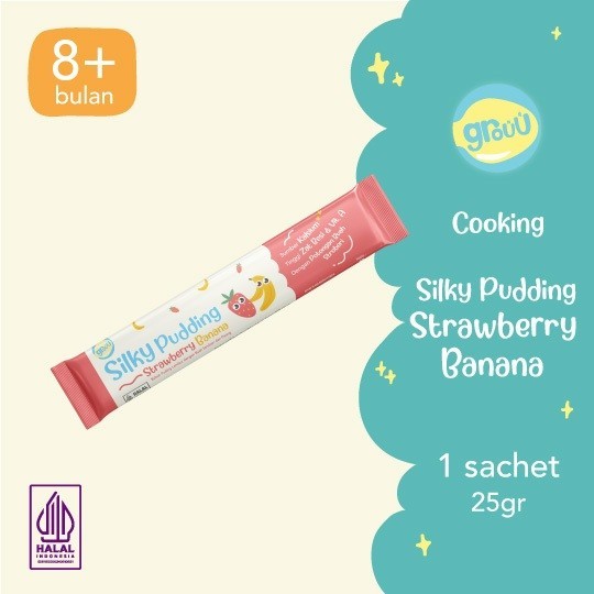 Grouu Silky Pudding / Bubuk Pudding Lembut Bayi MPASI 100gr / Snack MPASI / Cemilan Bayi