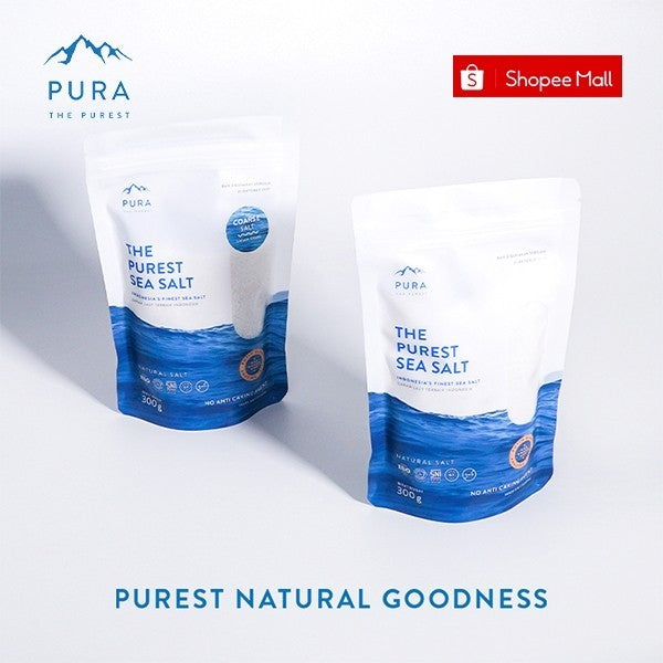 Pura Sea Salt Fine (300gr) - Garam Laut Halus - Garam Organik - Garam Natural - Garam Laut Murni - Garam Sehat - Garam Rendah Natrium - Garam Sehat
