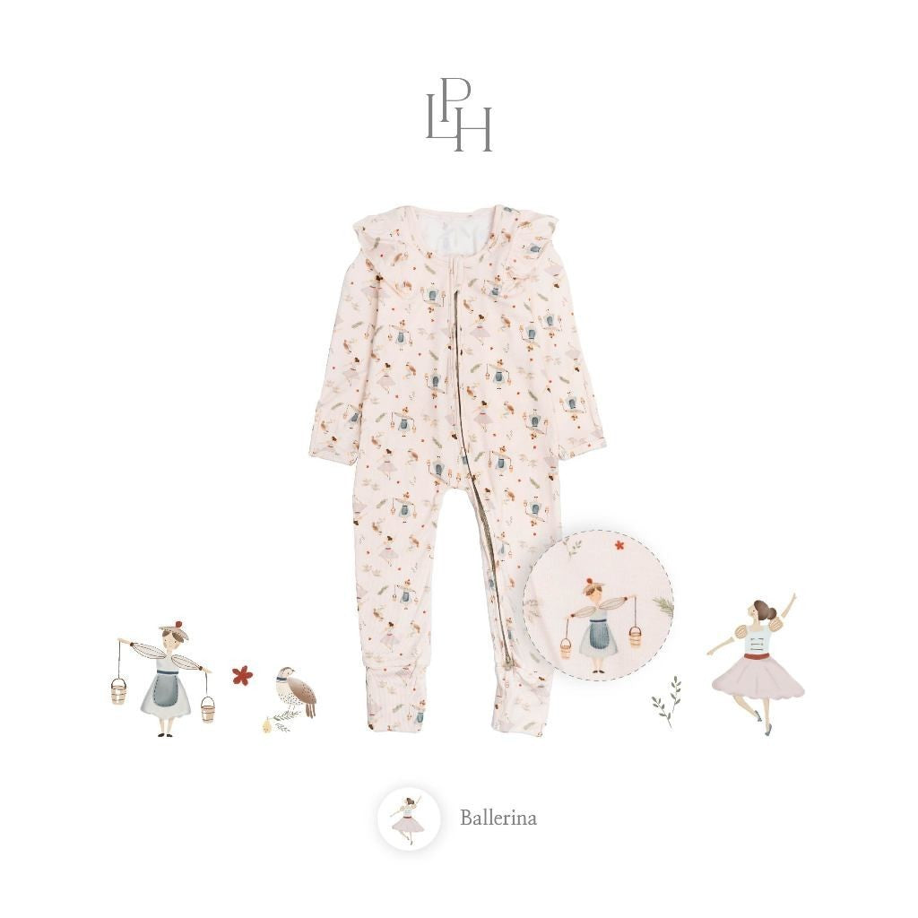 Little Palmerhaus - Tencel Girl Sleepsuit (Jumper Bayi Perempuan) 3.0