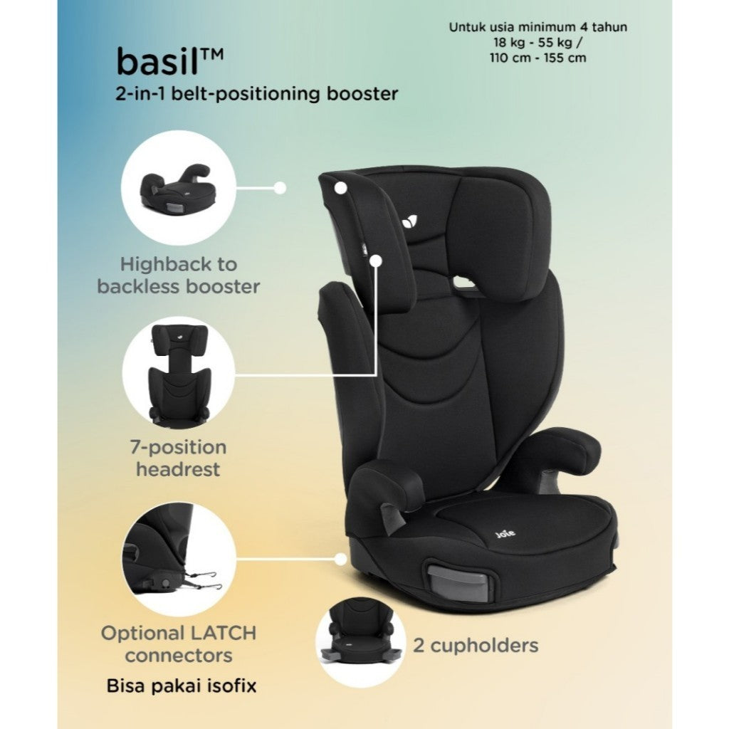 Car Seat Joie Basil 2in1 Dudukan Mobil Anak Booster Seat